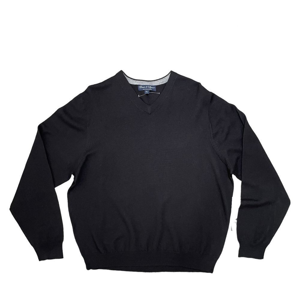 Davis & Squire Extra Fine Merino V-Neck Sweater XXL